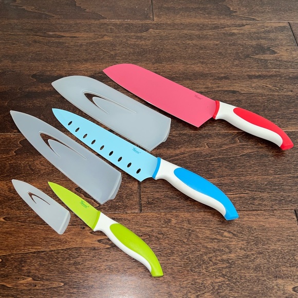 Genius Professional Knives w/Sleeves & Tips in Colors - Set of Three (3) Knives - Picture 6 of 7